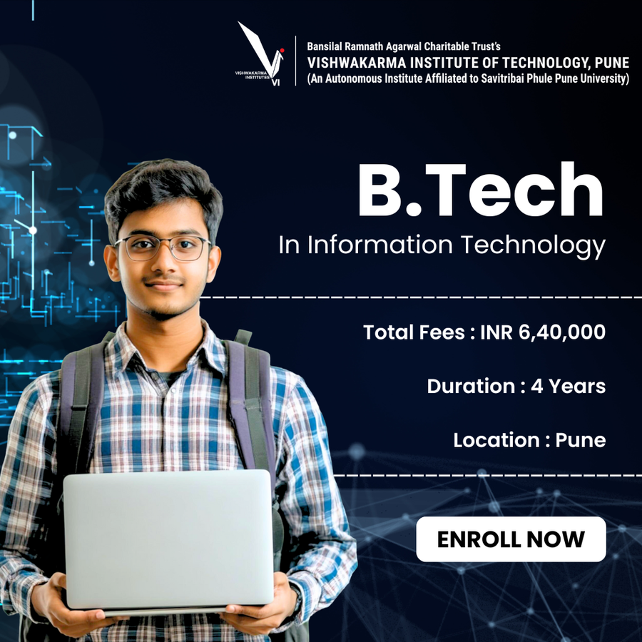 B.Tech. in Information Technology at Vishwakarma Institute of Technology (VIT Pune), Pune
