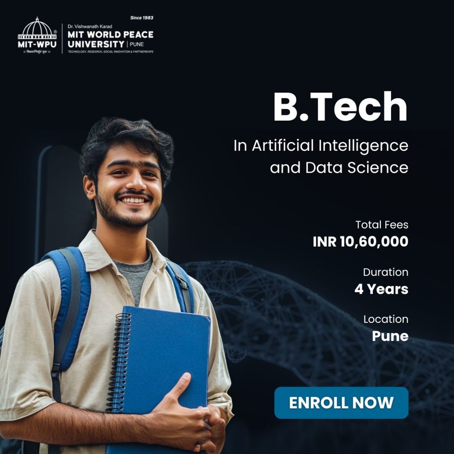 B.Tech. (Artificial Intelligence and Data Science) at MIT World Peace University (MIT-WPU), Pune