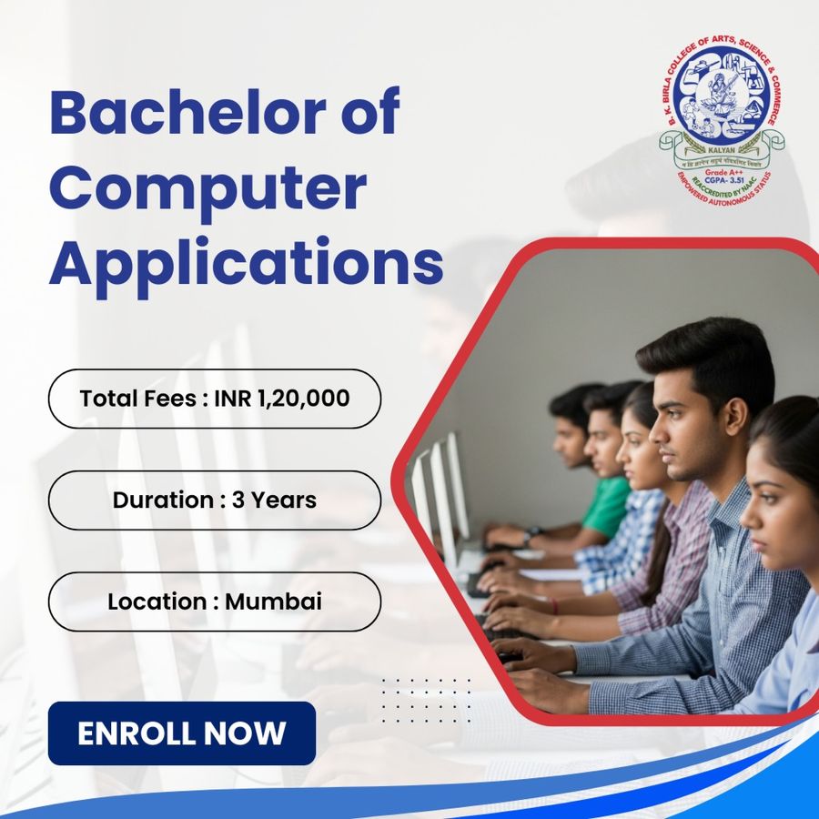 Bachelor of Computer Applications (BCA) at B.K. Birla College of Arts, Science and Commerce, Mumbai (All Areas)
