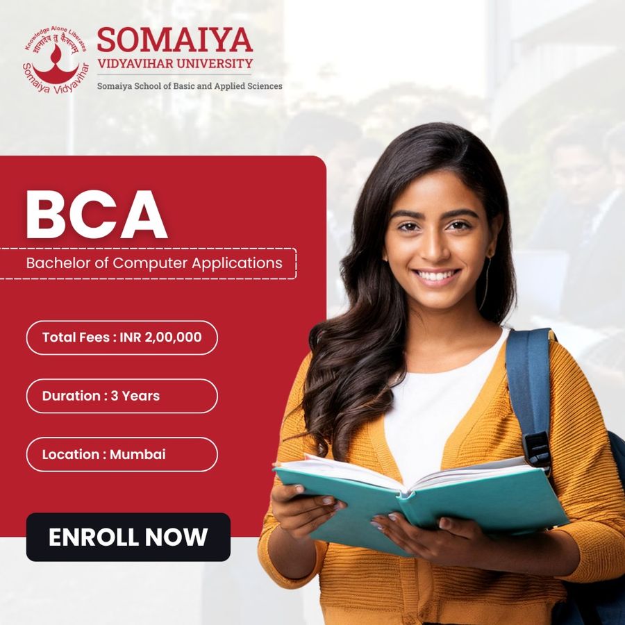 Bachelor of Computer Applications (BCA) at Somaiya School of Basic and Applied Sciences, Mumbai (All Areas)