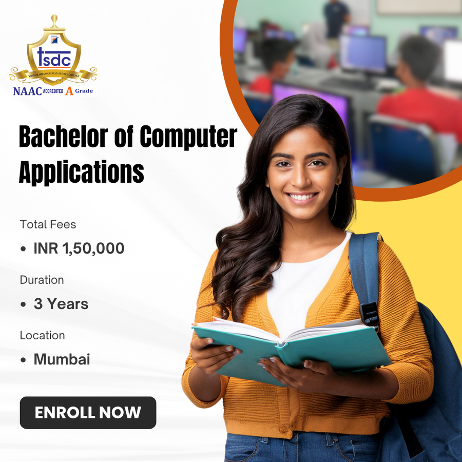 Bachelor of Computer Applications (BCA) at Thakur Shyamnarayan Degree College (TSDC), Mumbai (All Areas)