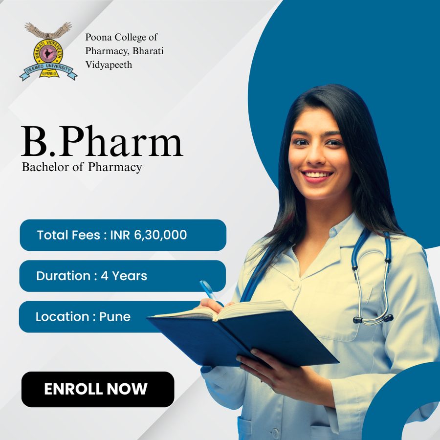 B.Pharm. at Poona College of Pharmacy, Bharati Vidyapeeth, Pune