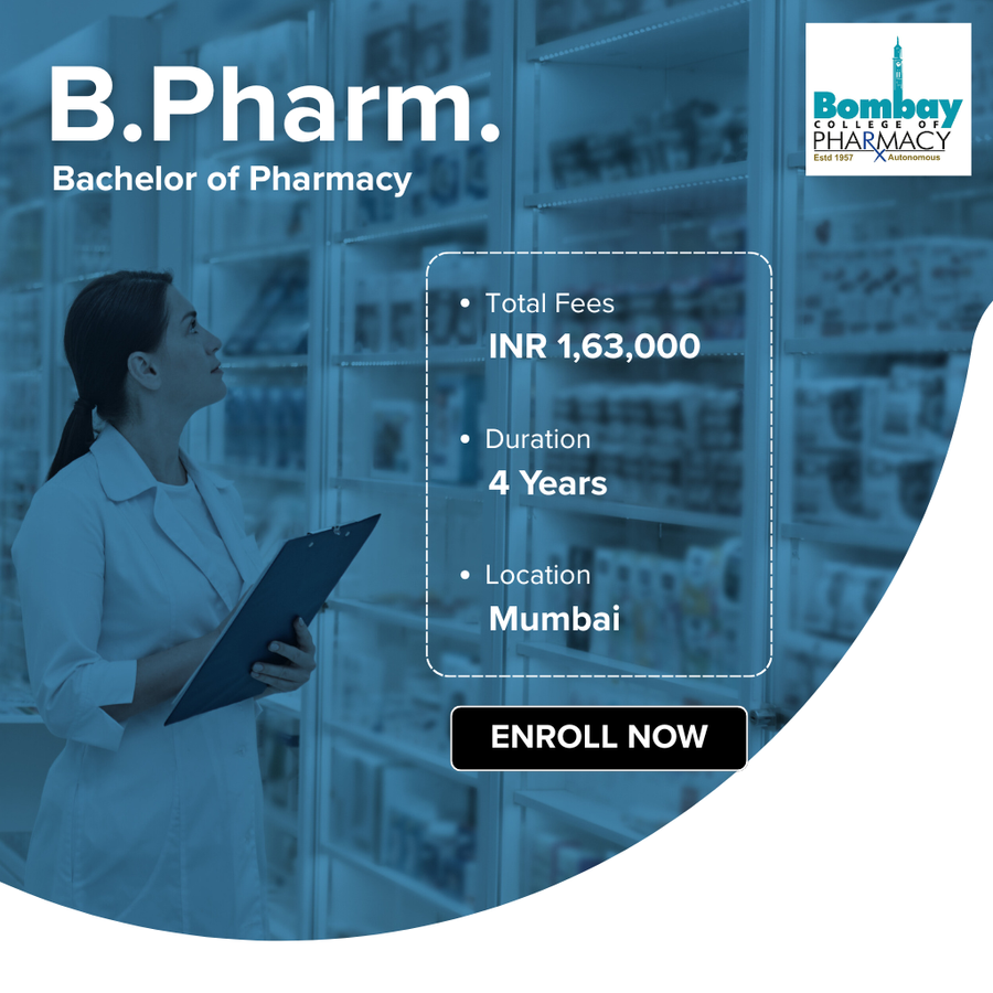 B.Pharm. at Bombay College of Pharmacy, Mumbai (All Areas)