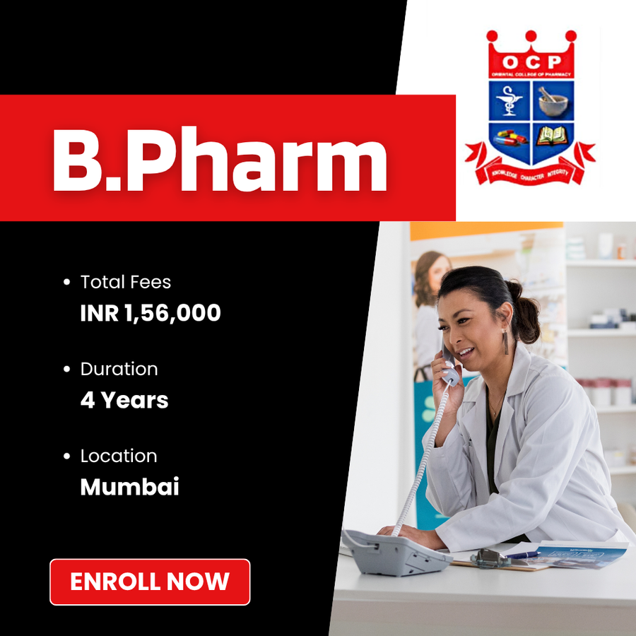 B.Pharm. at Oriental College of Pharmacy, Mumbai (All Areas)