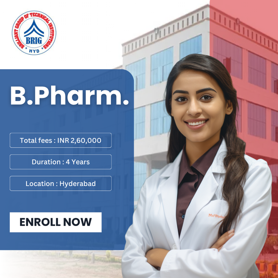 B.Pharm. at Brilliant Grammar School Educational Society’s Group of Institutions, Hyderabad