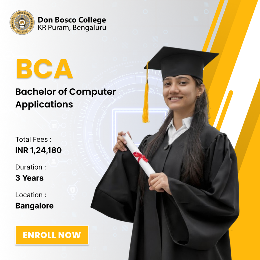 Bachelor of Computer Applications (BCA) at Don Bosco Arts & Science College, Bengaluru/Bangalore