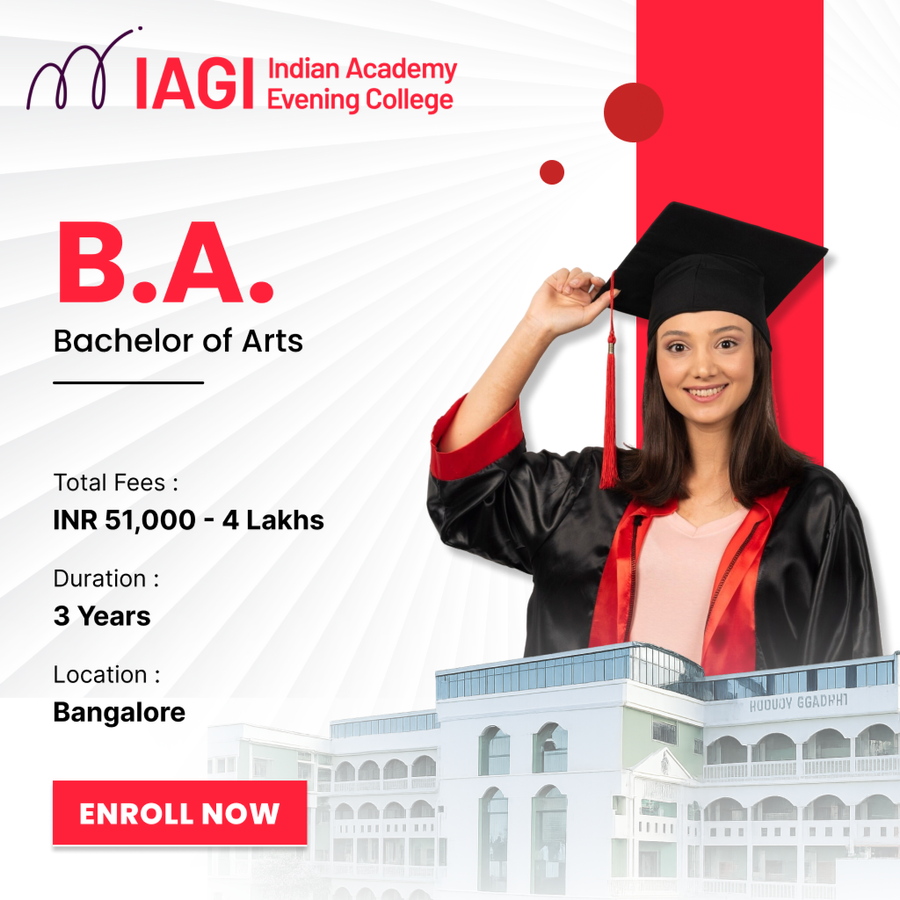 Bachelor of Arts (B.A) at Indian Academy Evening College, Bengaluru/Bangalore