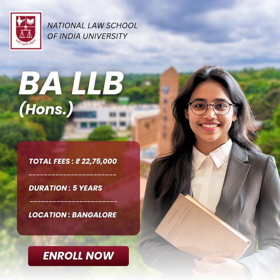 BA LLB (Hons.) at National Law School of India University, Bengaluru/Bangalore