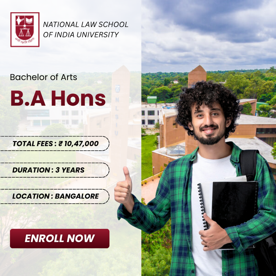 Bachelor of Arts (B.A) Hons at National Law School of India University, Bengaluru/Bangalore