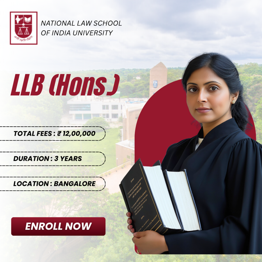 LLB (Hons.) at National Law School of India University, Bengaluru/Bangalore