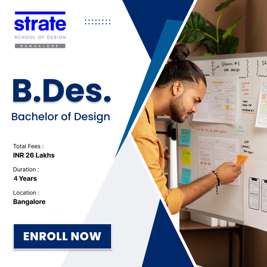 Bachelor of Design (B.Des) at Strate School of Design, Bengaluru/Bangalore