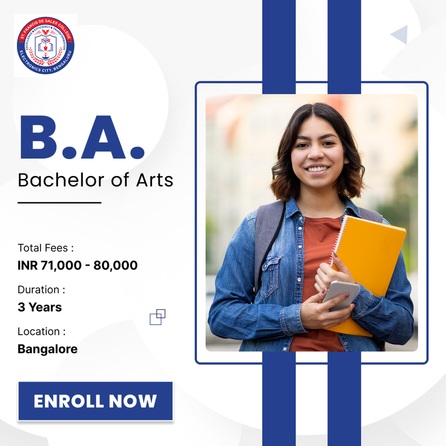 Bachelor of Arts (B.A.) at St. Francis de Sales College (Autonomous), Bengaluru/Bangalore