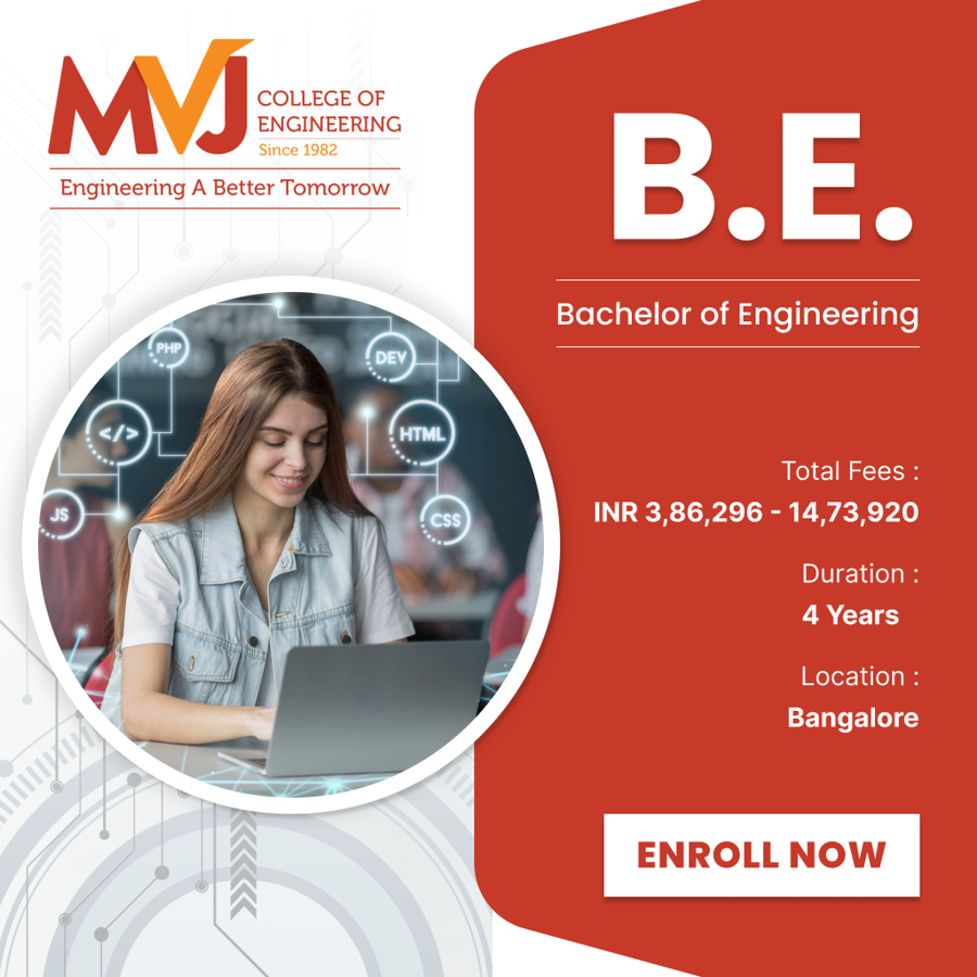 Bachelor of Engineering (B.E.) at M.V.J. College of Engineering, Bengaluru/Bangalore