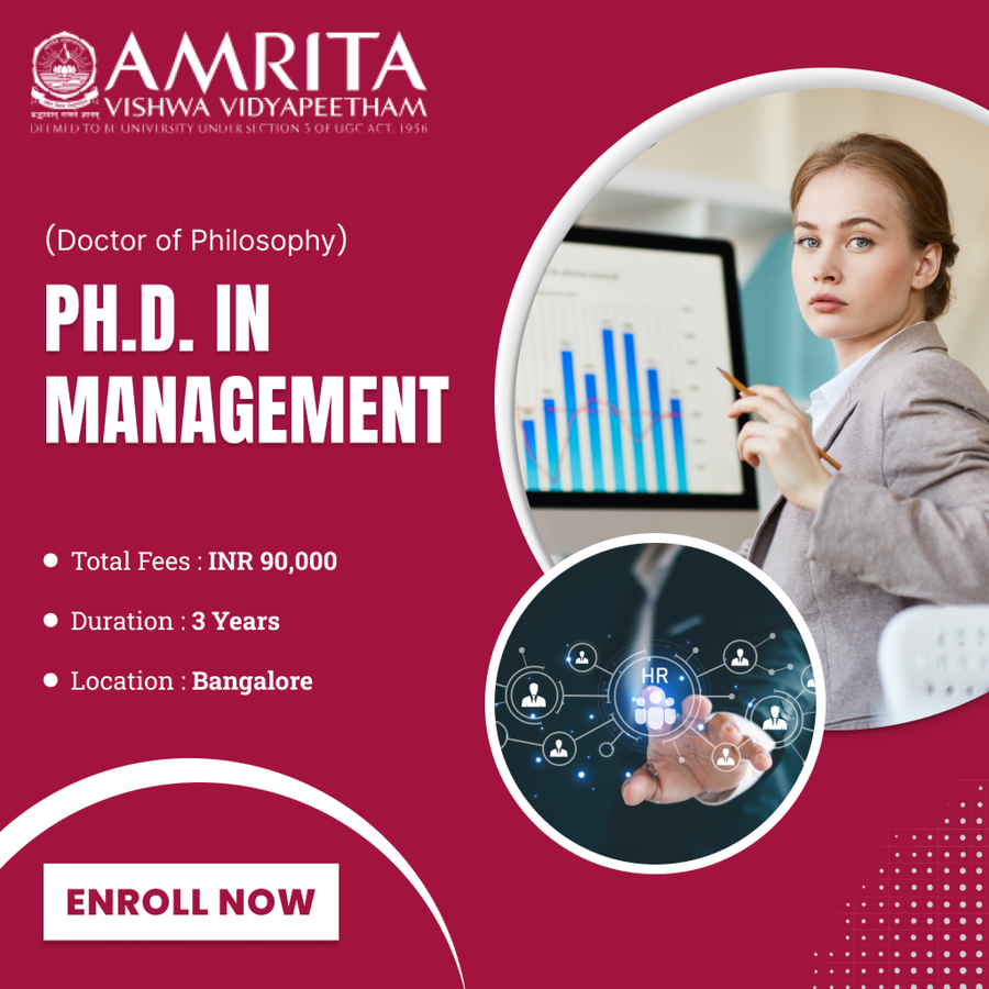 Ph.D. in Management at Amrita School of Business, Bengaluru/Bangalore
