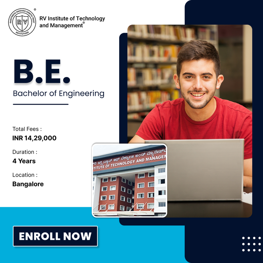 Bachelor of Engineering (B.E.) at RV Institute of Technology and Management (RVITM), Bengaluru/Bangalore
