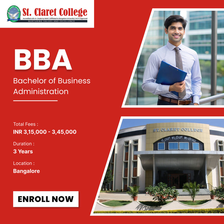 Bachelor of Business Administration (BBA) at St. Claret College, Bengaluru/Bangalore
