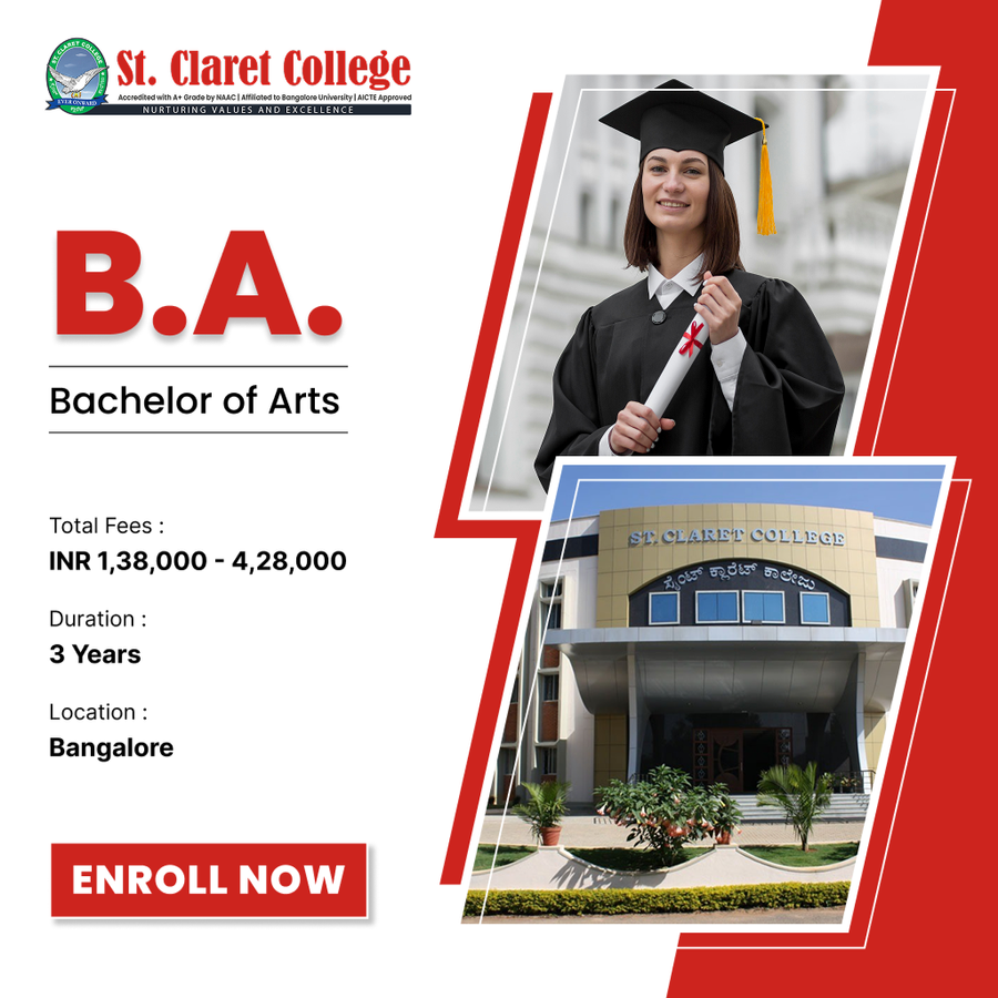 Bachelor of Arts (BA) at St. Claret College, Bengaluru/Bangalore