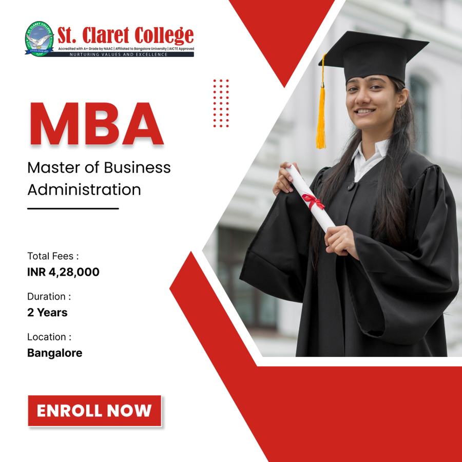Master of Business Administration (MBA) at St. Claret College, Bengaluru/Bangalore