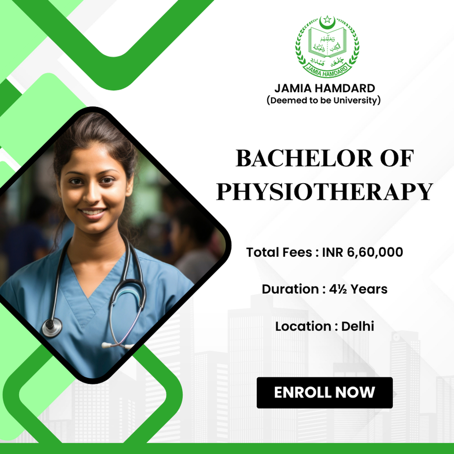 Bachelor of Physiotherapy (BPT) at Jamia Hamdard (Deemed to be University), Delhi/NCR