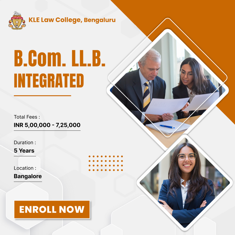B.Com. LL.B. (Integrated) at K.L.E. Society's Law College, Bengaluru/Bangalore