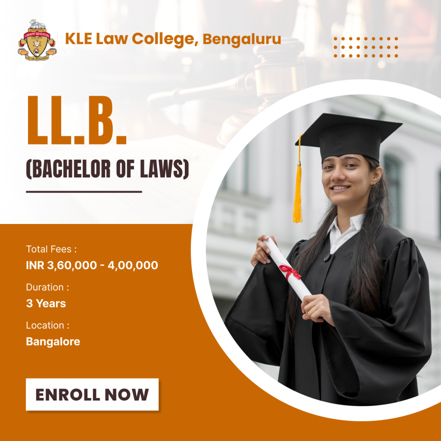 Bachelor of Laws (LL.B.) at K.L.E. Society's Law College, Bengaluru/Bangalore