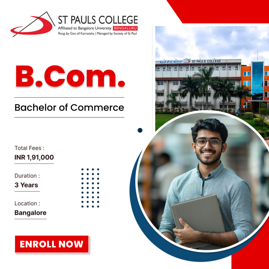 Bachelor of Commerce (B.Com) at St Pauls College, Bengaluru/Bangalore