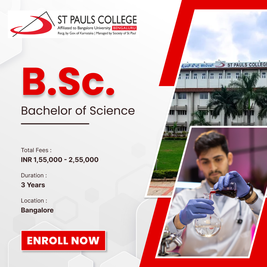 Bachelor of Science (B.Sc.) at St Pauls College, Bengaluru/Bangalore