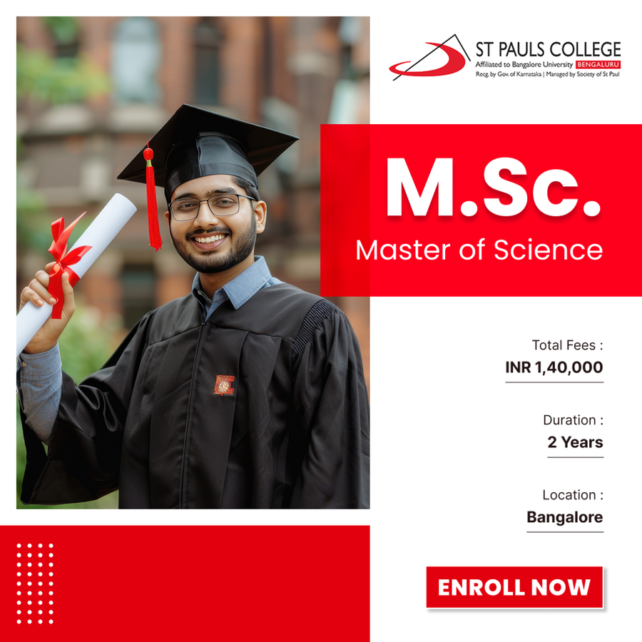 Master of Science (M.Sc) at St Pauls College, Bengaluru/Bangalore