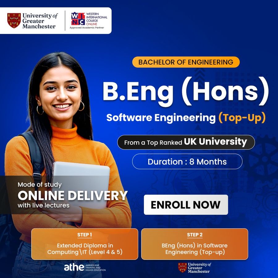 BEng (Hons) Software Engineering (Top-Up) at Western International College (WINC) Online, United Kingdom