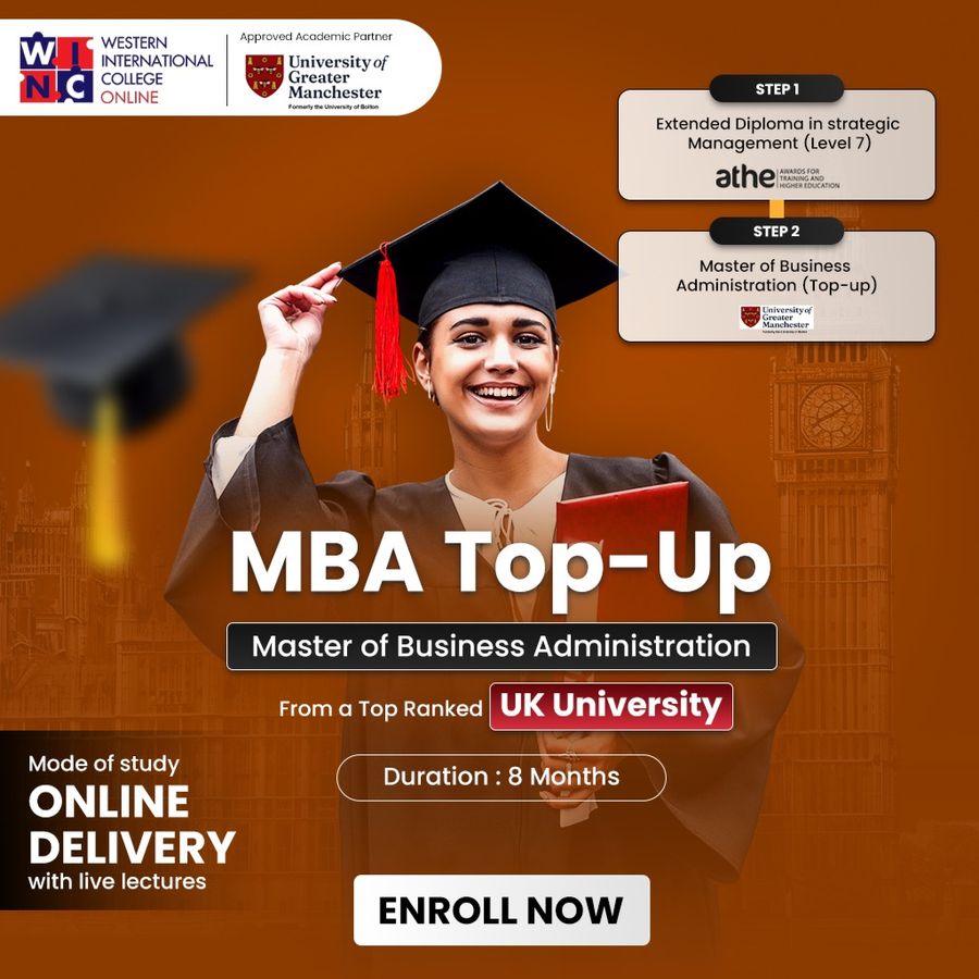 Master of Business Administration (MBA) Top-Up at Western International College (WINC) Online, United Kingdom