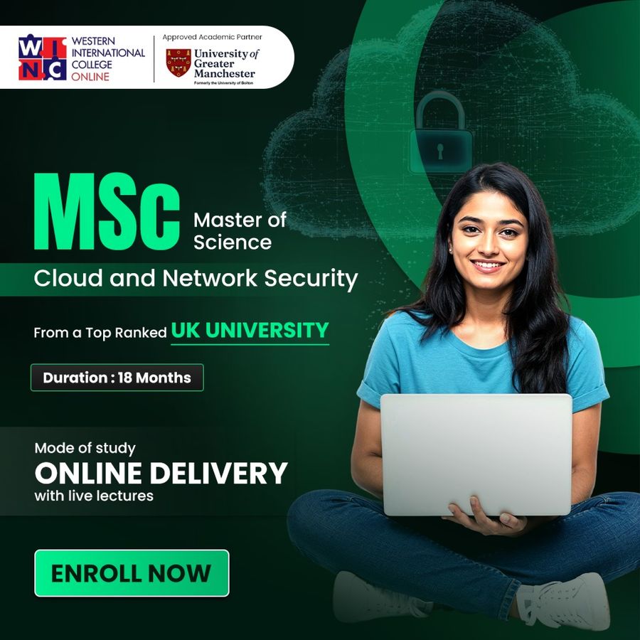 MSc Cloud and Network Security at Western International College (WINC) Online, United Kingdom