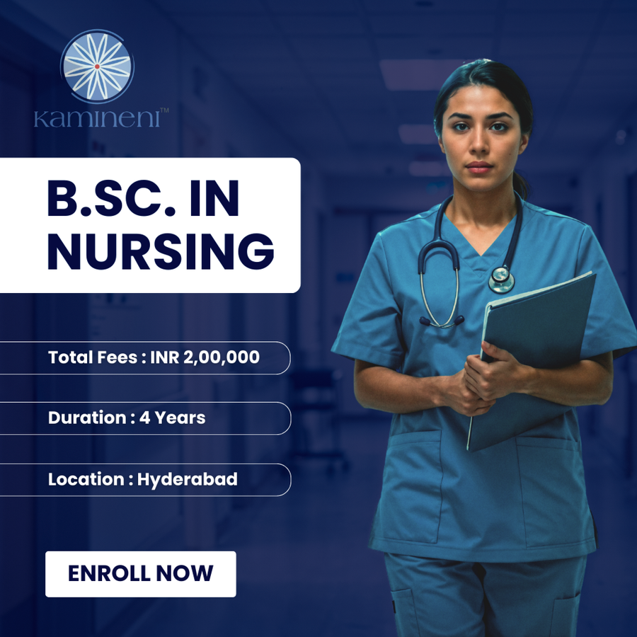 B.Sc. in Nursing at Kamineni College of Nursing, Hyderabad