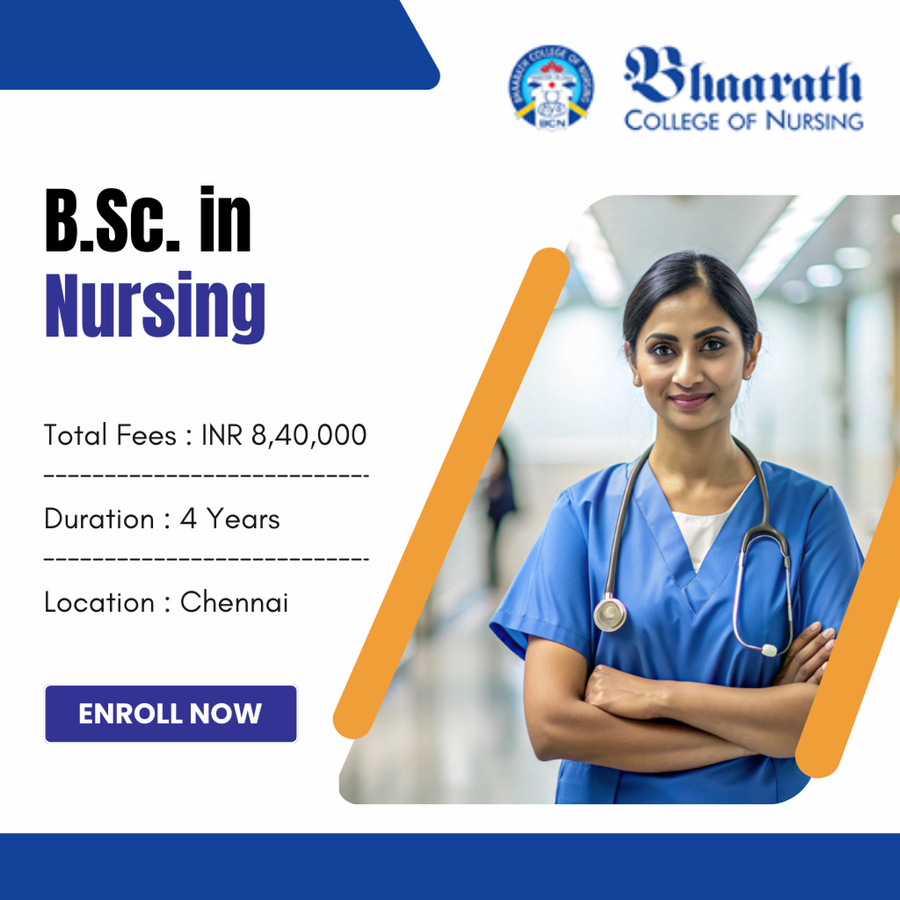 B.Sc. in Nursing at Bhaarath College of Nursing, Chennai