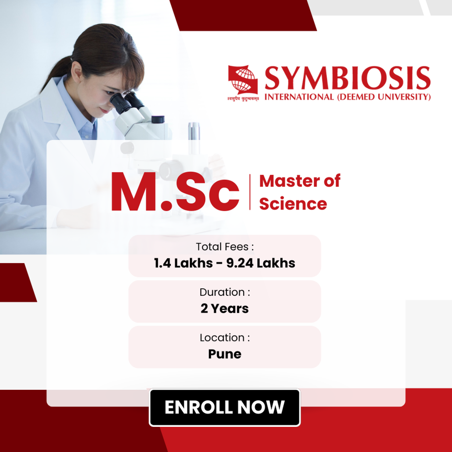 Master of Science (M.Sc) at Symbiosis International (Deemed University), Pune