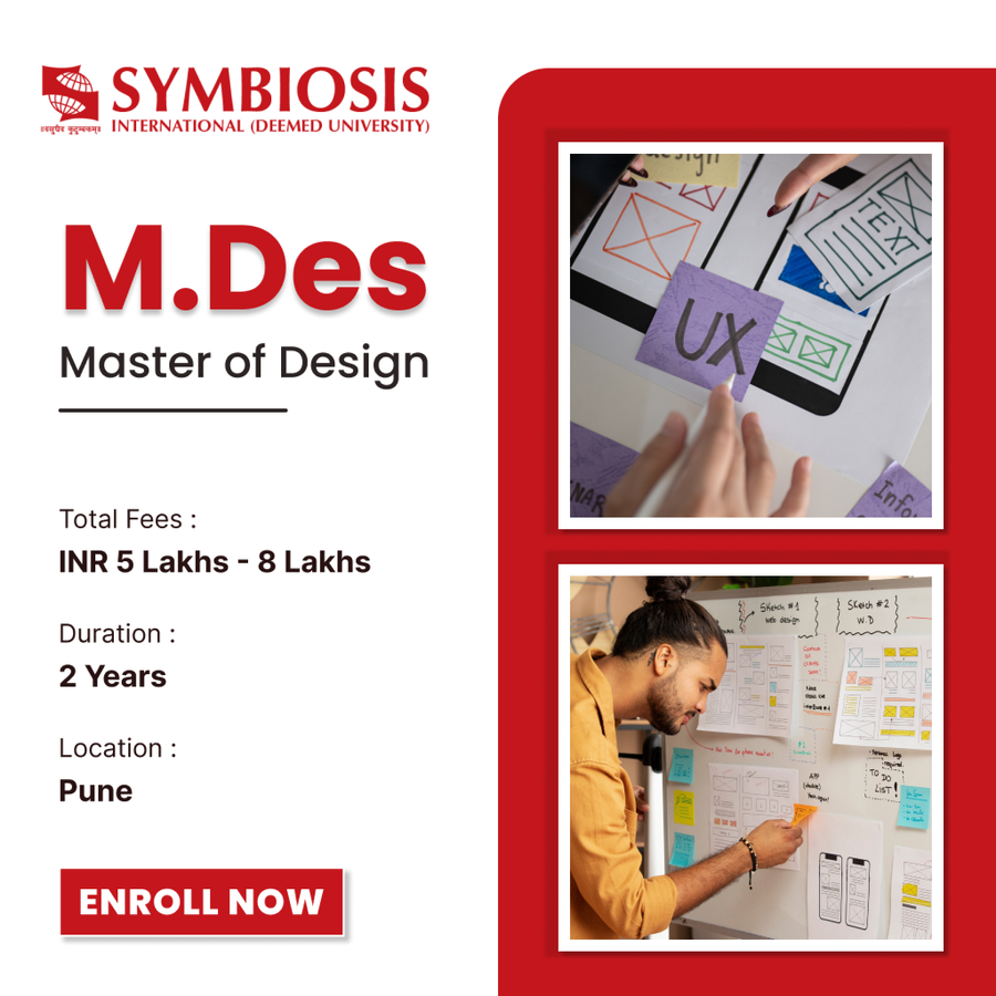 Master of Design (M.Des) at Symbiosis International (Deemed University), Pune