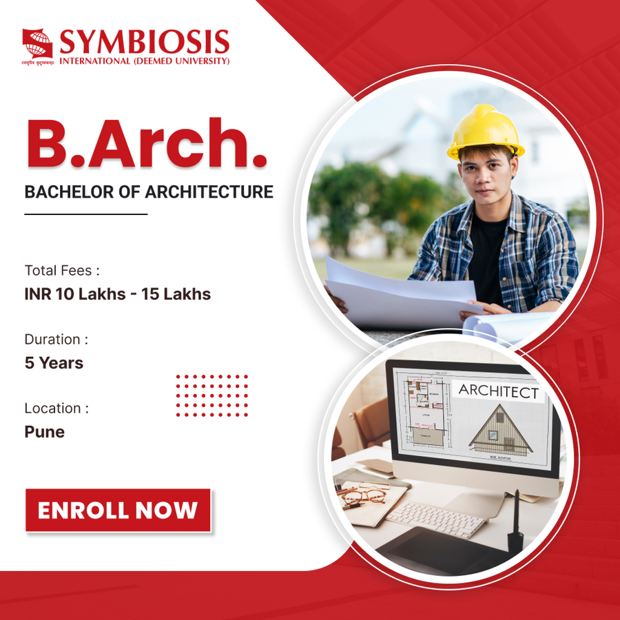 Bachelor of Architecture (B.Arch) at Symbiosis International (Deemed University), Pune