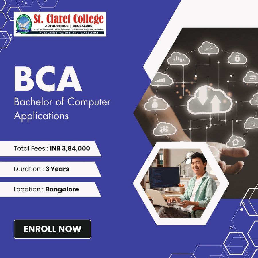 Bachelor of Computer Applications (BCA) at St. Claret College, Bengaluru/Bangalore