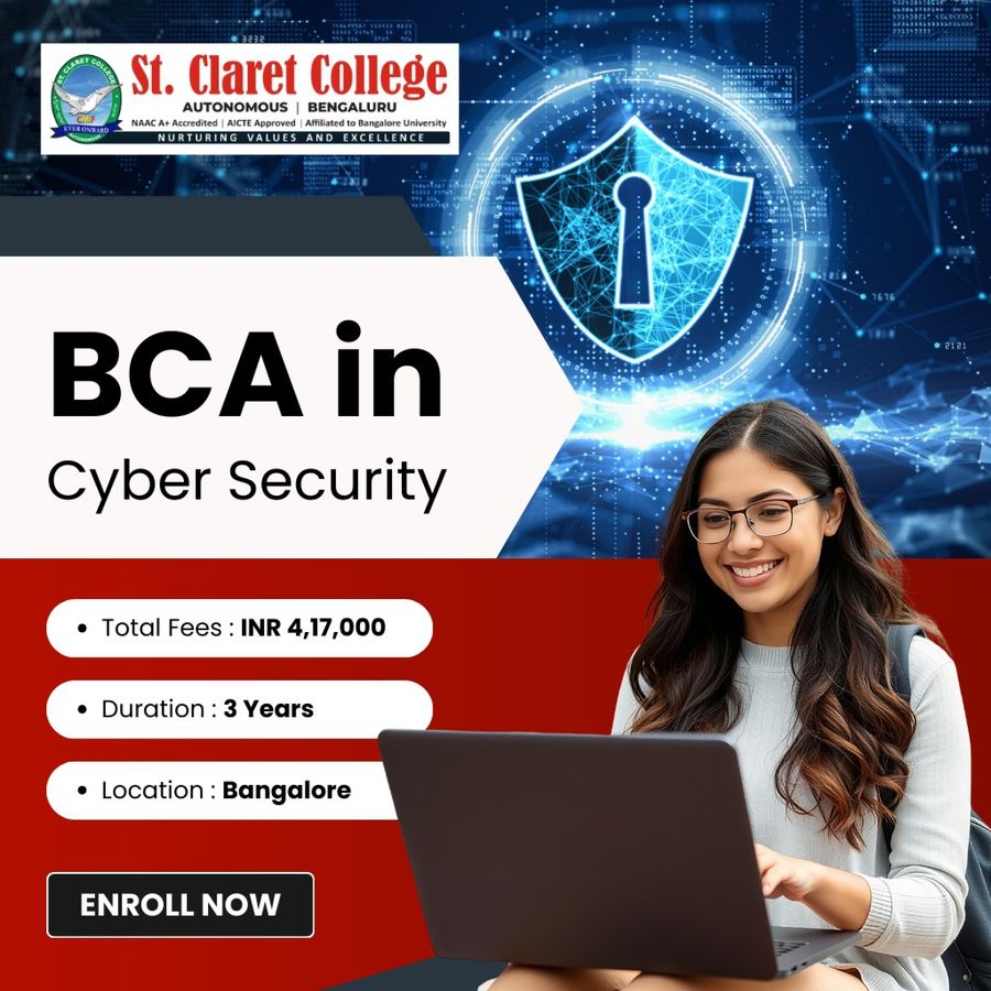 BCA in Cyber Security at St. Claret College (Autonomous), Bengaluru/Bangalore