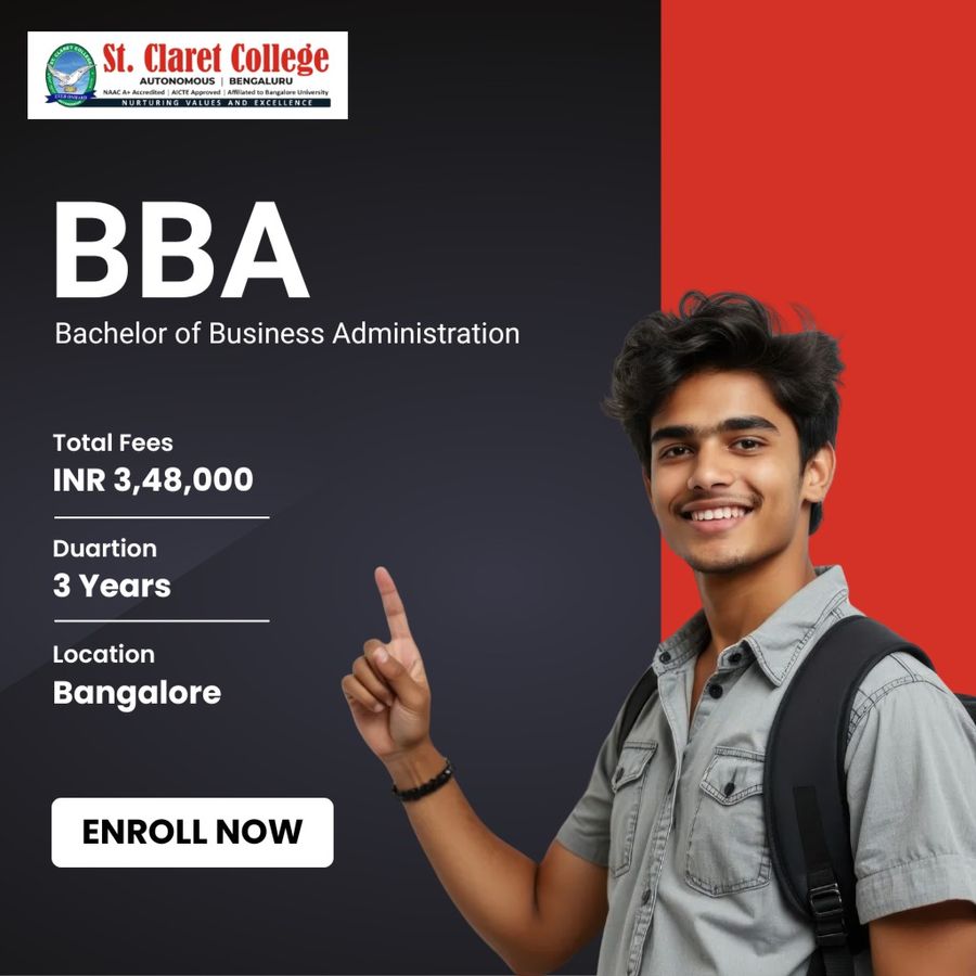 Bachelor of Business Administration (BBA) at St. Claret College (Autonomous), Bengaluru/Bangalore