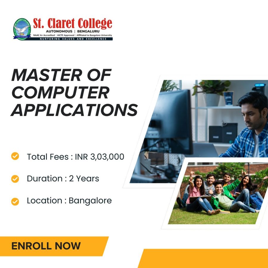 Master of Computer Applications (MCA) at St. Claret College (Autonomous), Bengaluru/Bangalore
