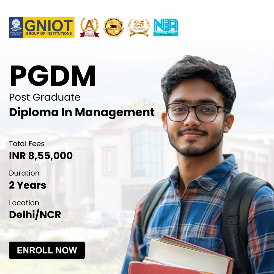 Post Graduate Diploma In Management (PGDM) at GNIOT Institute of Management Studies, Delhi/NCR
