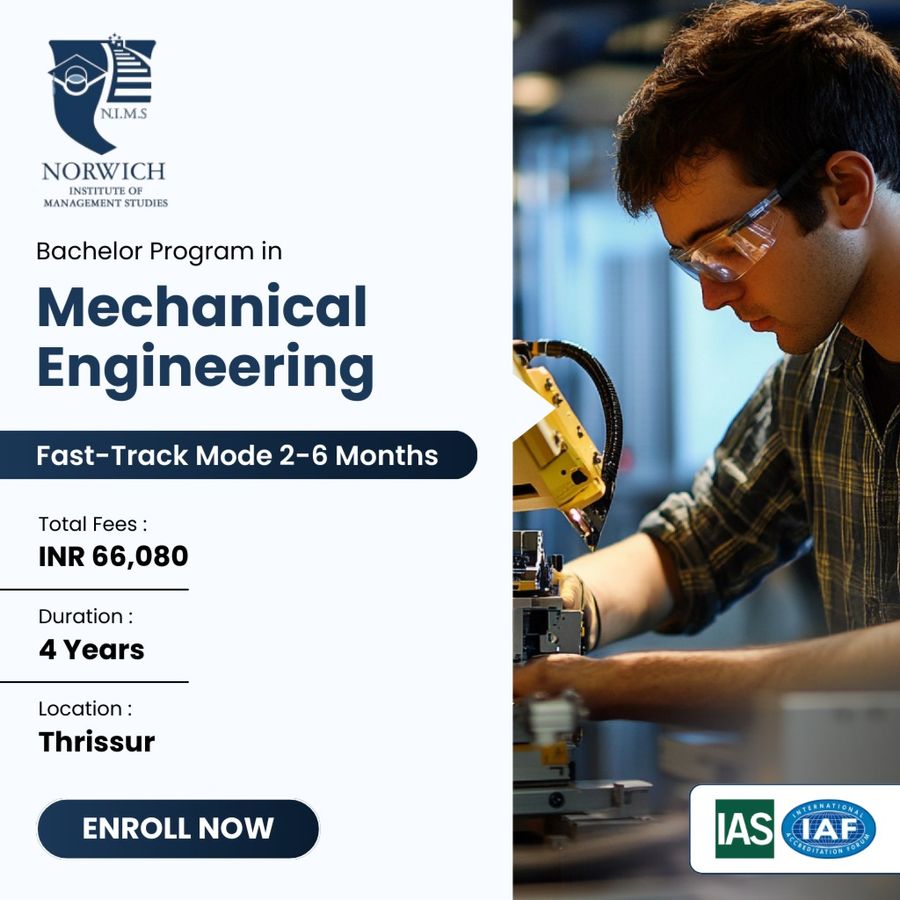 Bachelor Program in Mechanical Engineering at Norwich Institute of Management Studies, Thrissur
