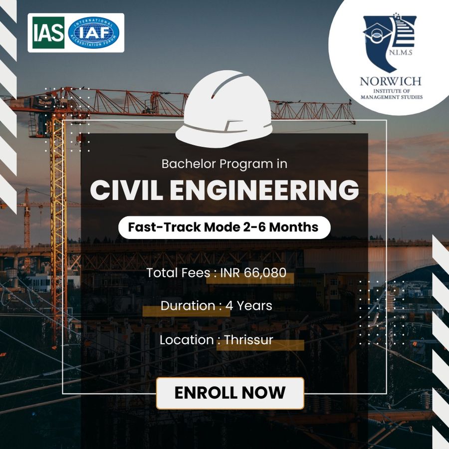 Bachelor Program in Civil Engineering at Norwich Institute of Management Studies, Thrissur