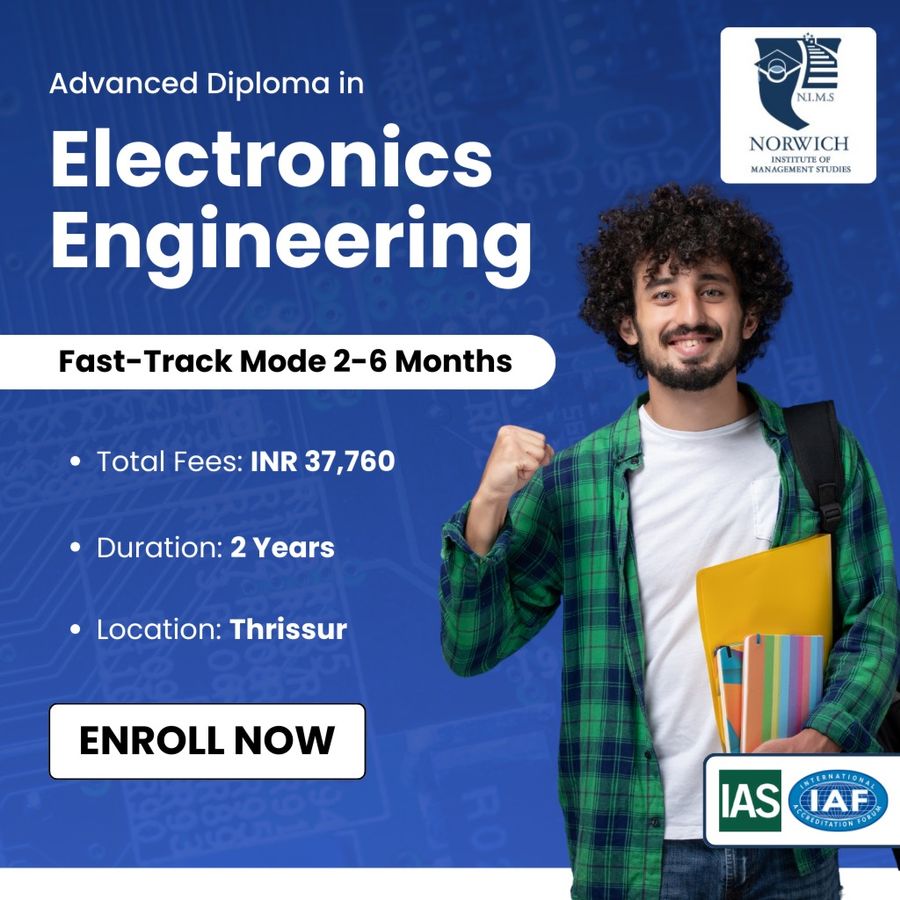 Advanced Diploma in Electronics Engineering at Norwich Institute of Management Studies, Thrissur