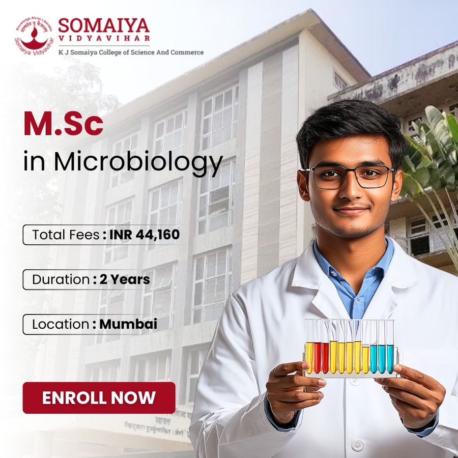 M.Sc in Microbiology at K.J. Somaiya College of Science & Commerce, Mumbai (All Areas)