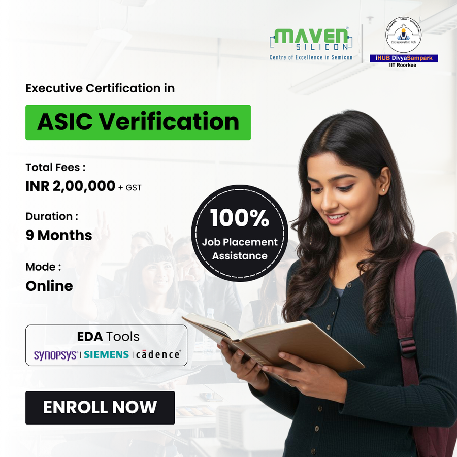 Executive Certification in ASIC Verification at Maven Silicon, Bengaluru/Bangalore