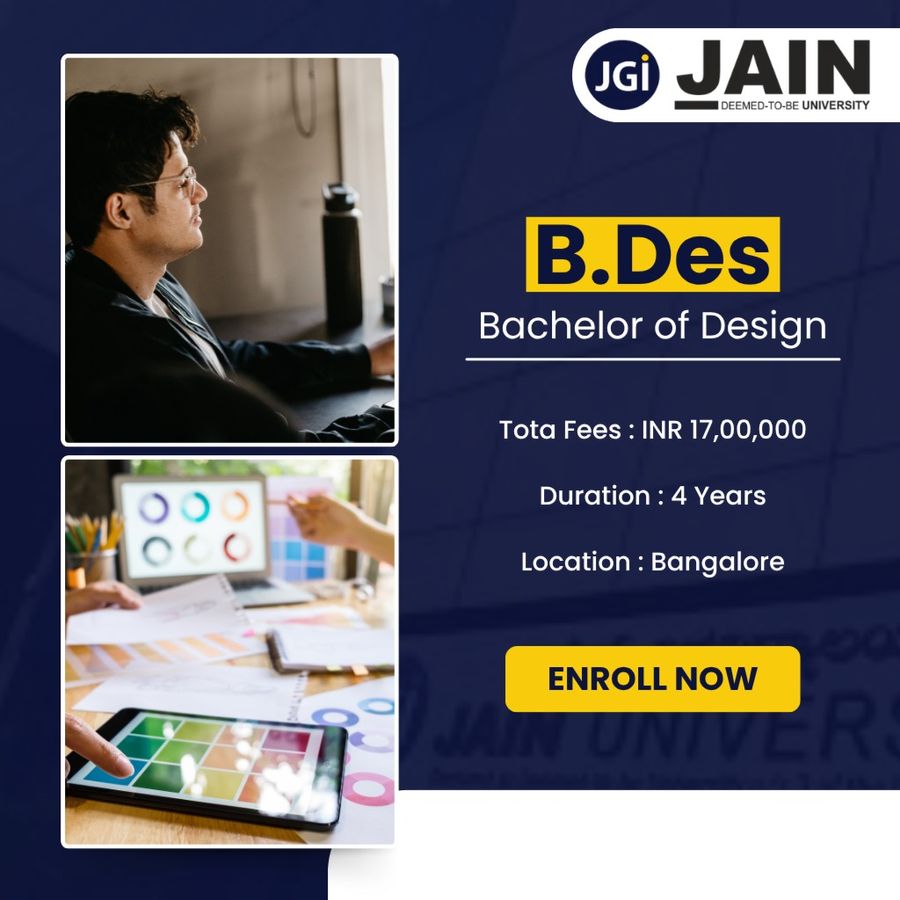 Bachelor of Design (B.Des) at Jain (Deemed-to-be University), Bengaluru/Bangalore