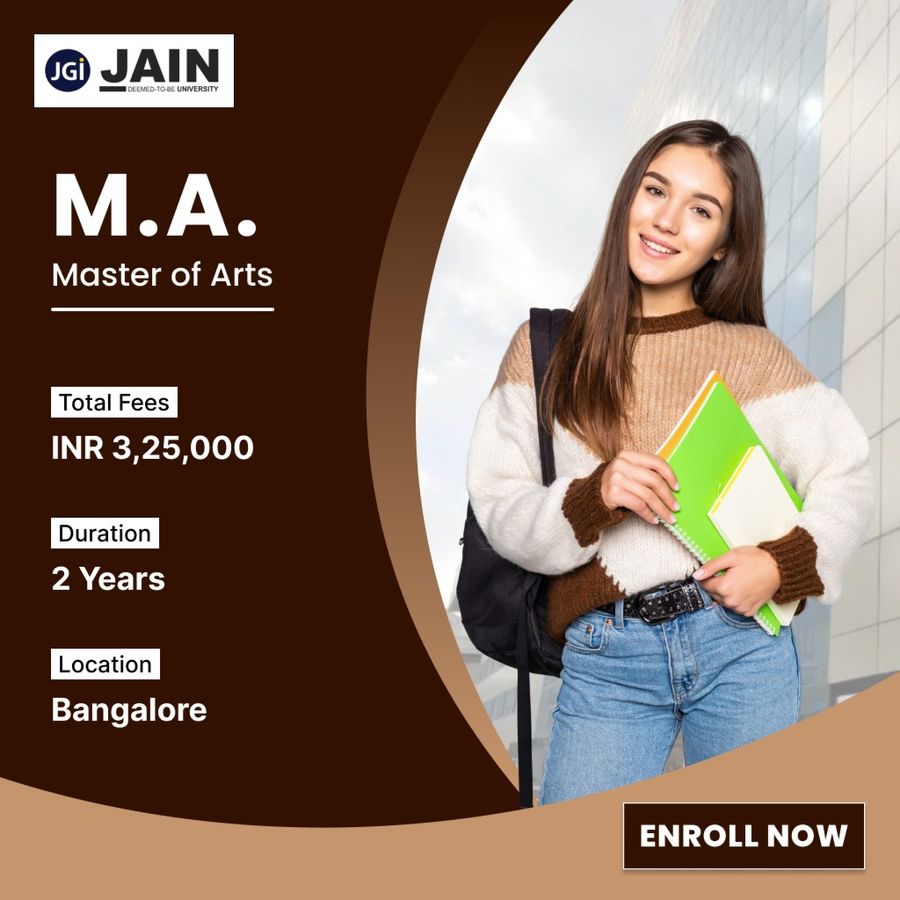 Master of Arts (MA) in English at Jain (Deemed-to-be University), Bengaluru/Bangalore
