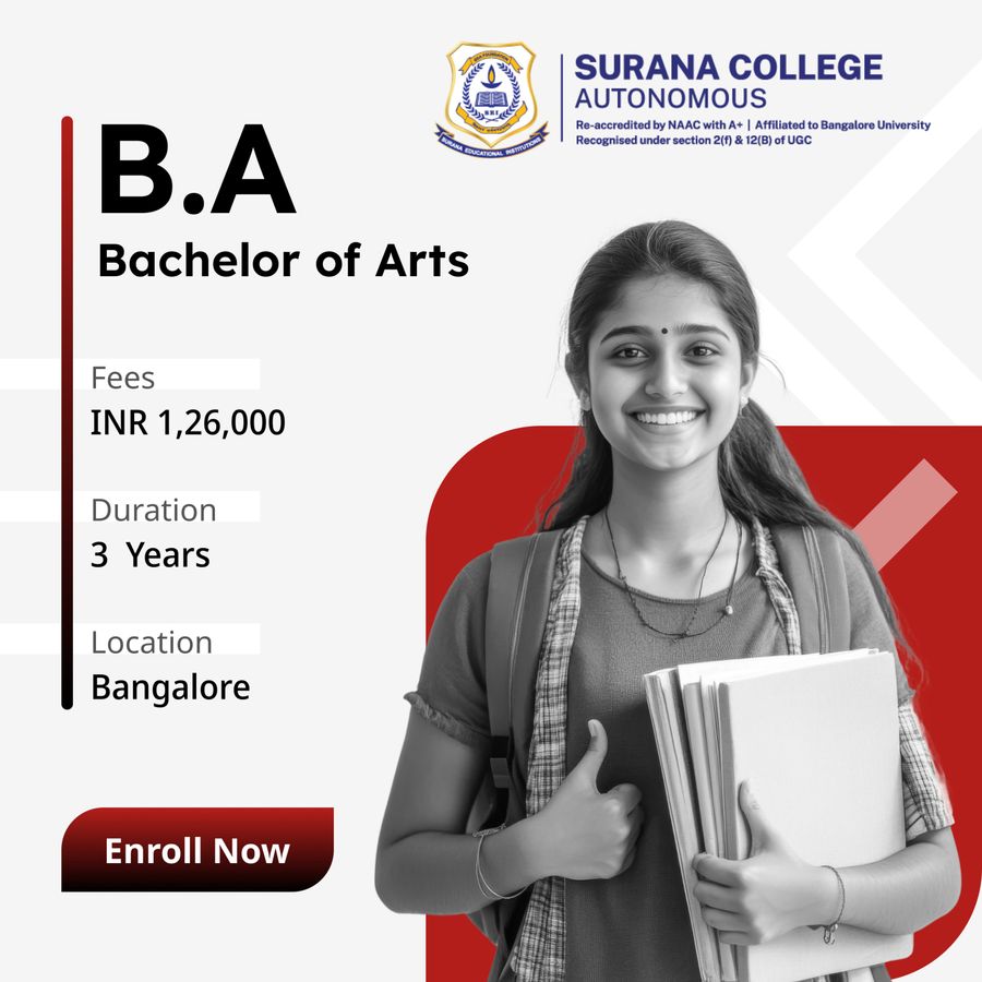 Bachelor of Arts (BA) at Surana College (Autonomus), Bengaluru/Bangalore