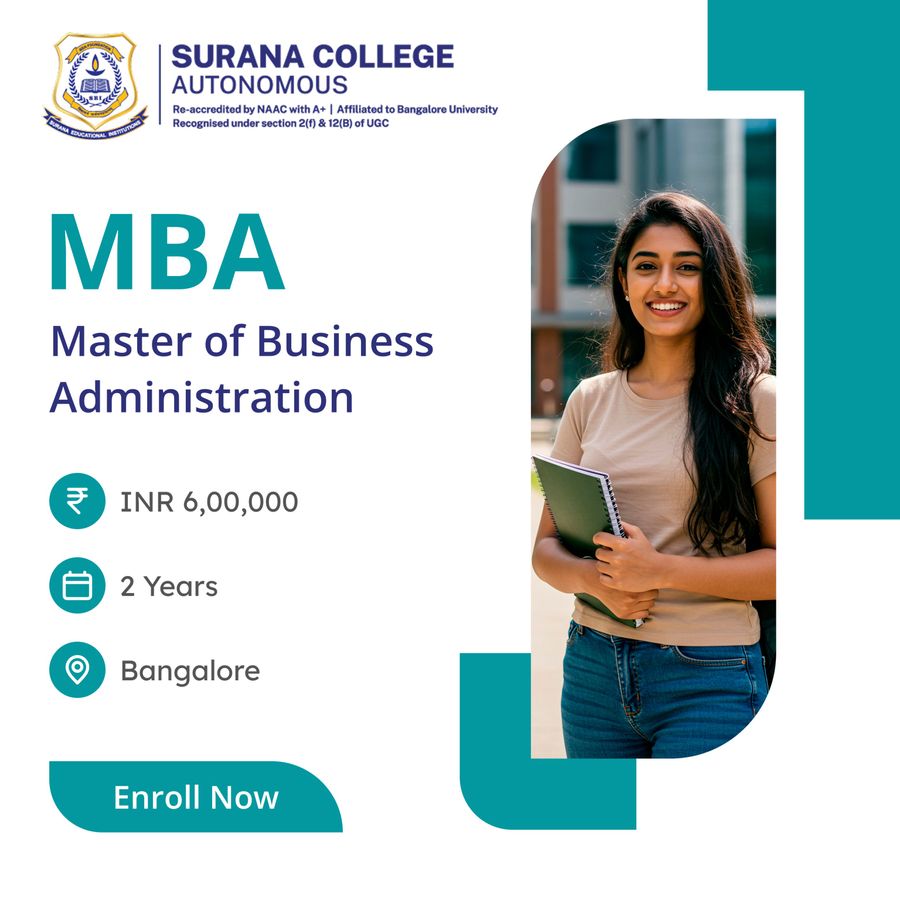 Master of Business Administration (MBA) at Surana College (Autonomus), Bengaluru/Bangalore